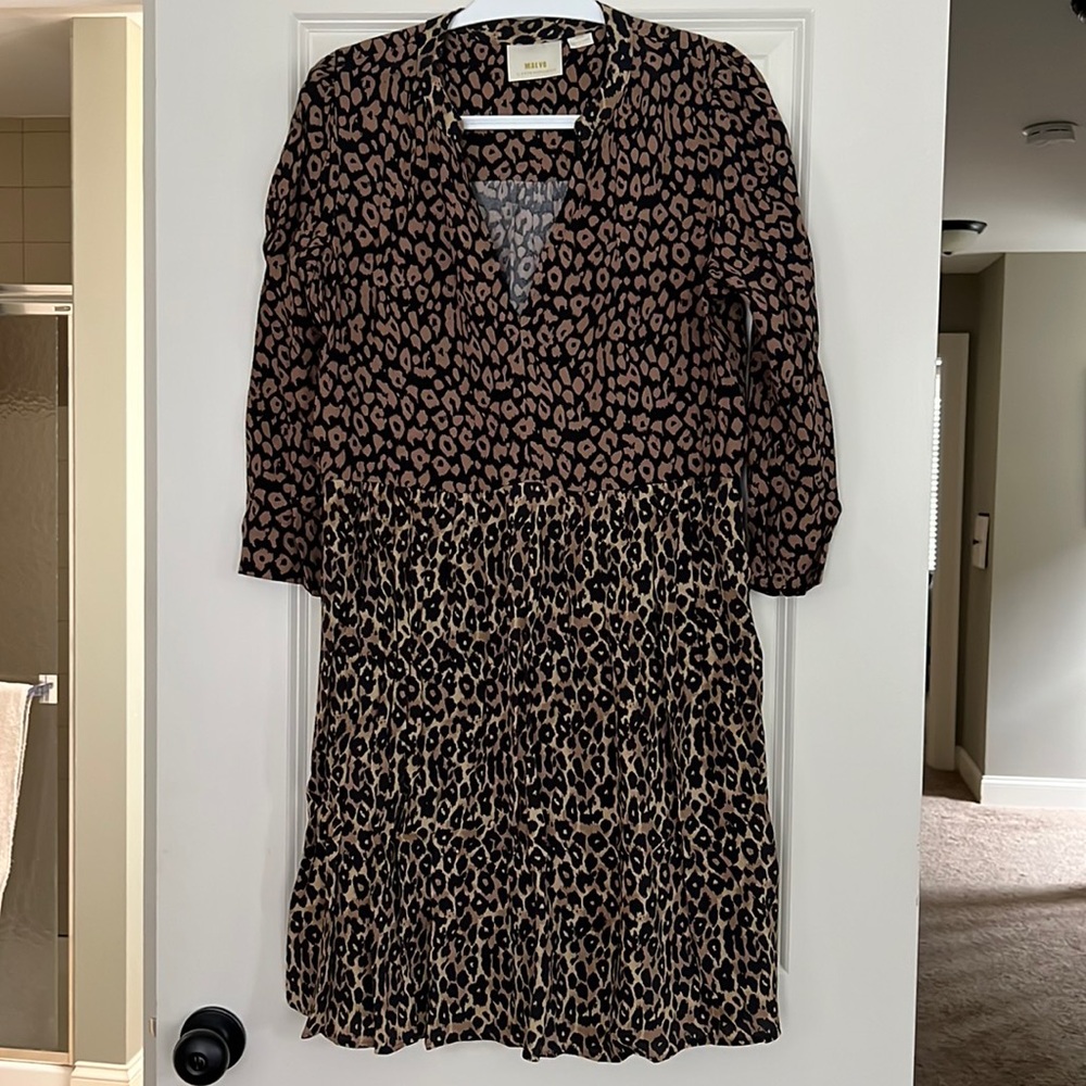 Anthropologie mixed animal, print dress